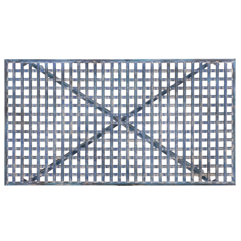 Safavieh Caledonia Iron Coffee Table in Blue