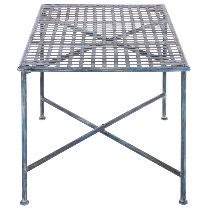 Safavieh Caledonia Iron Coffee Table in Blue