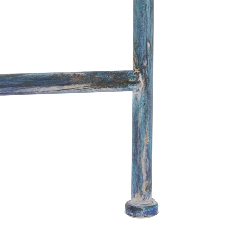 Safavieh Caledonia Iron Coffee Table in Blue