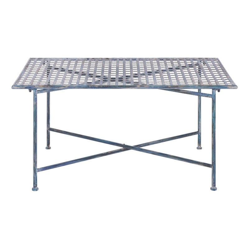 Safavieh Caledonia Iron Coffee Table in Blue