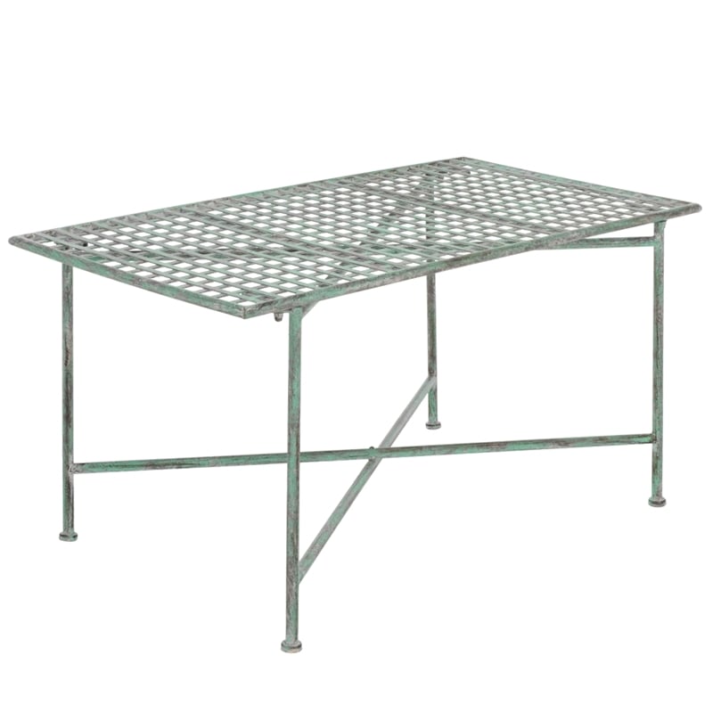 Safavieh Caledonia Iron Coffee Table in Green