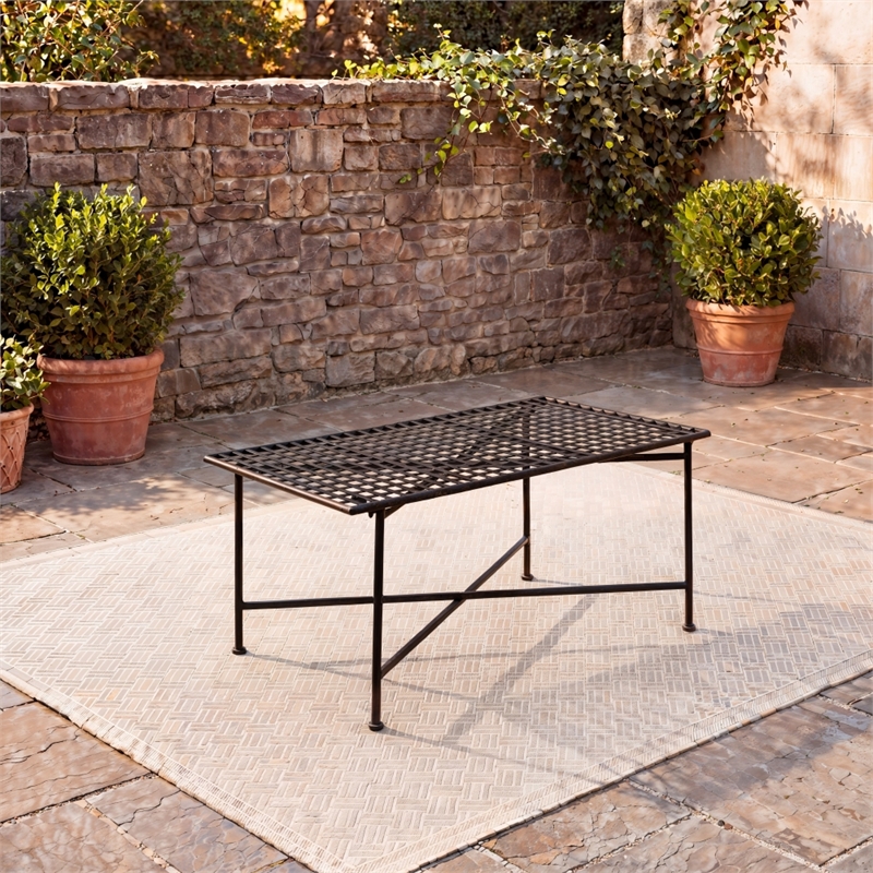 Safavieh Caledonia Iron Coffee Table in Black