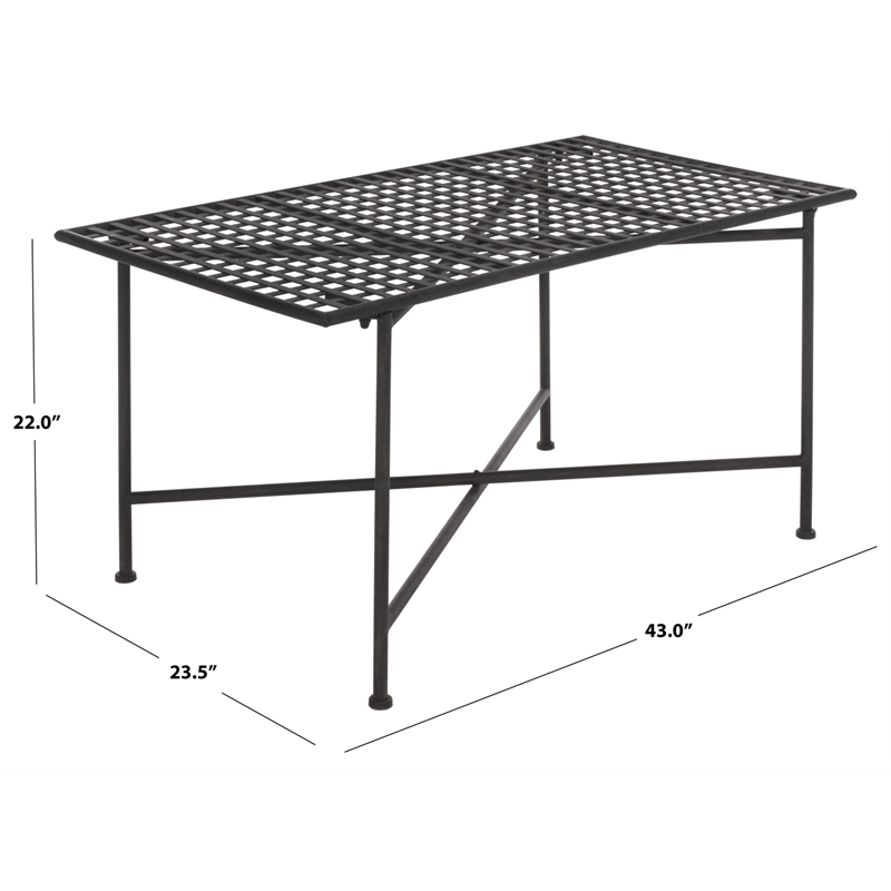 Safavieh Caledonia Iron Coffee Table in Black