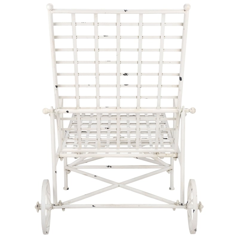 Safavieh Caledonia Iron Chaise Lounge in White