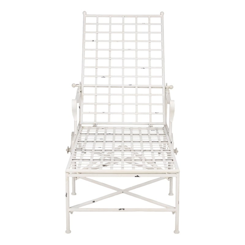 Safavieh Caledonia Iron Chaise Lounge in White