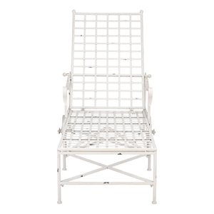 Safavieh Caledonia Iron Chaise Lounge in White