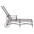 Safavieh Caledonia Iron Chaise Lounge in Brown