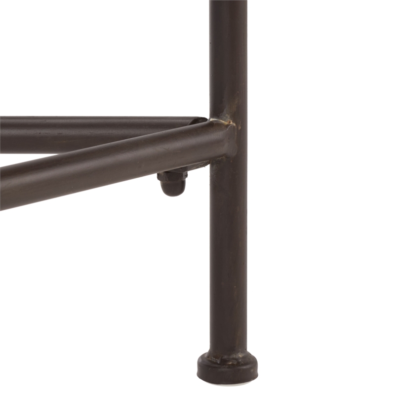 Safavieh Caledonia Iron Chaise Lounge in Brown