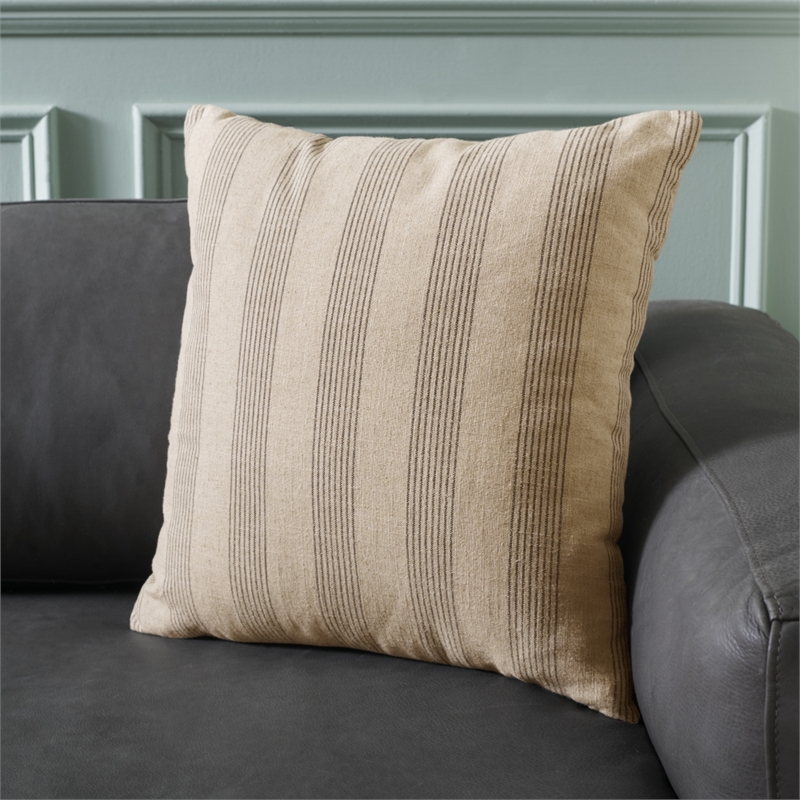 Safavieh Mickey Polyester Pillow in Gray / Taupe