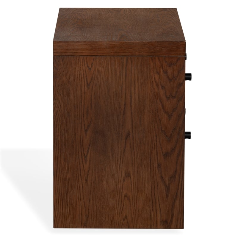 Safavieh Frederick 2 Drawer Wood Nightstand in Dark Walnut
