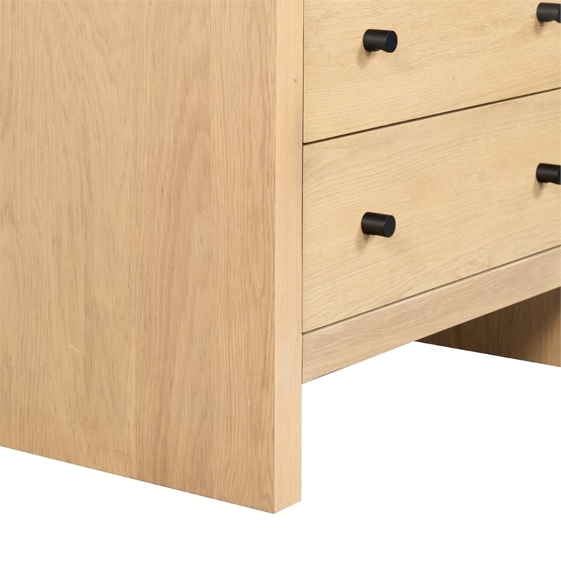 Safavieh Frederick 2 Drawer Wood Nightstand in Oak