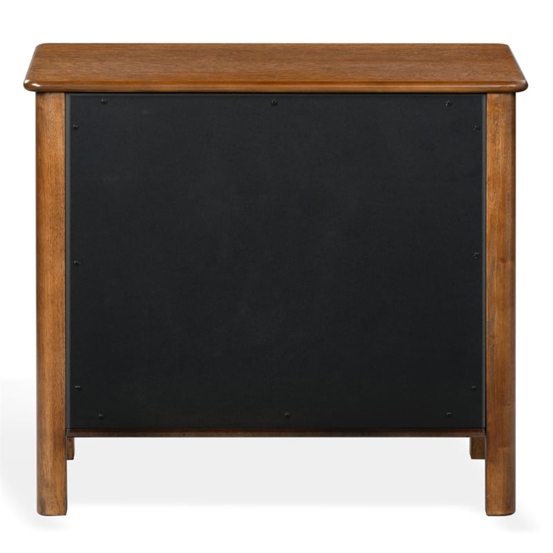 Safavieh Hannaleigh 2 Drawer Wood Nightstand in Dark Walnut
