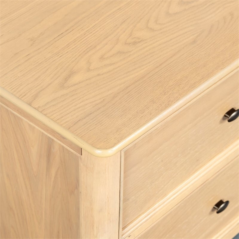 Safavieh Hannaleigh 2 Drawer Wood Nightstand in Oak