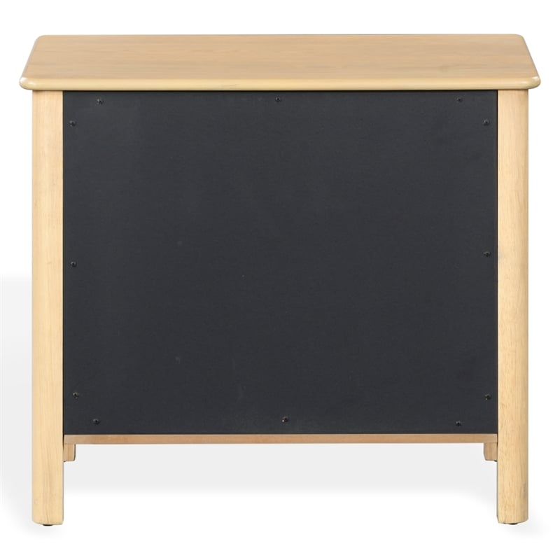 Safavieh Hannaleigh 2 Drawer Wood Nightstand in Oak