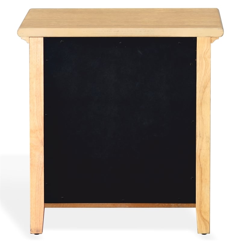 Safavieh Trevor 3 Drawer Wood Nightstand in Oak