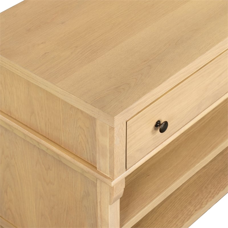Safavieh Haylie 1 Drawer Wood Nightstand in Oak
