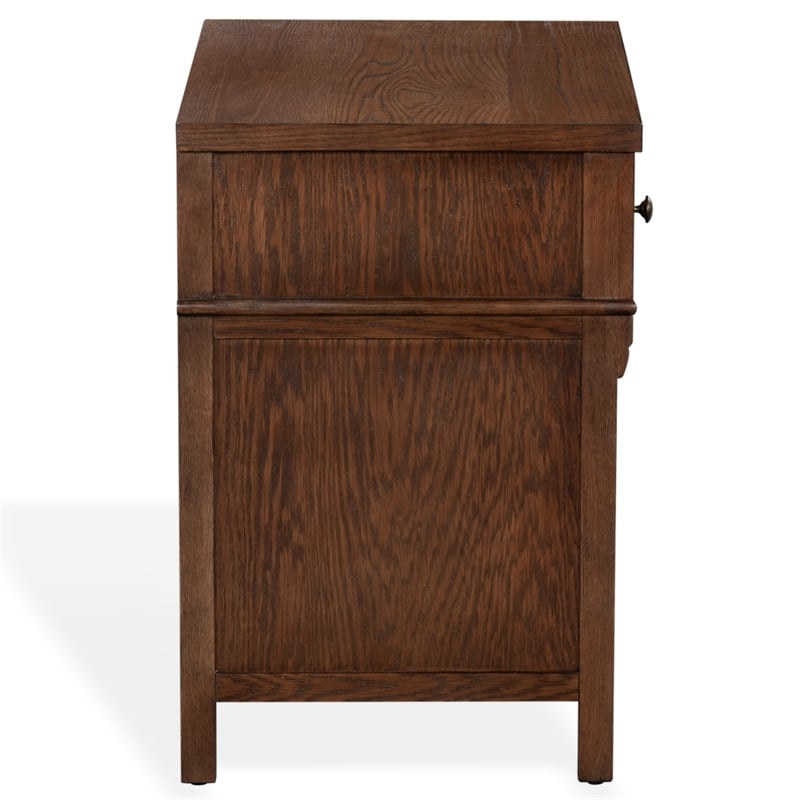 Safavieh Haylie 1 Drawer Wood Nightstand in Dark Walnut
