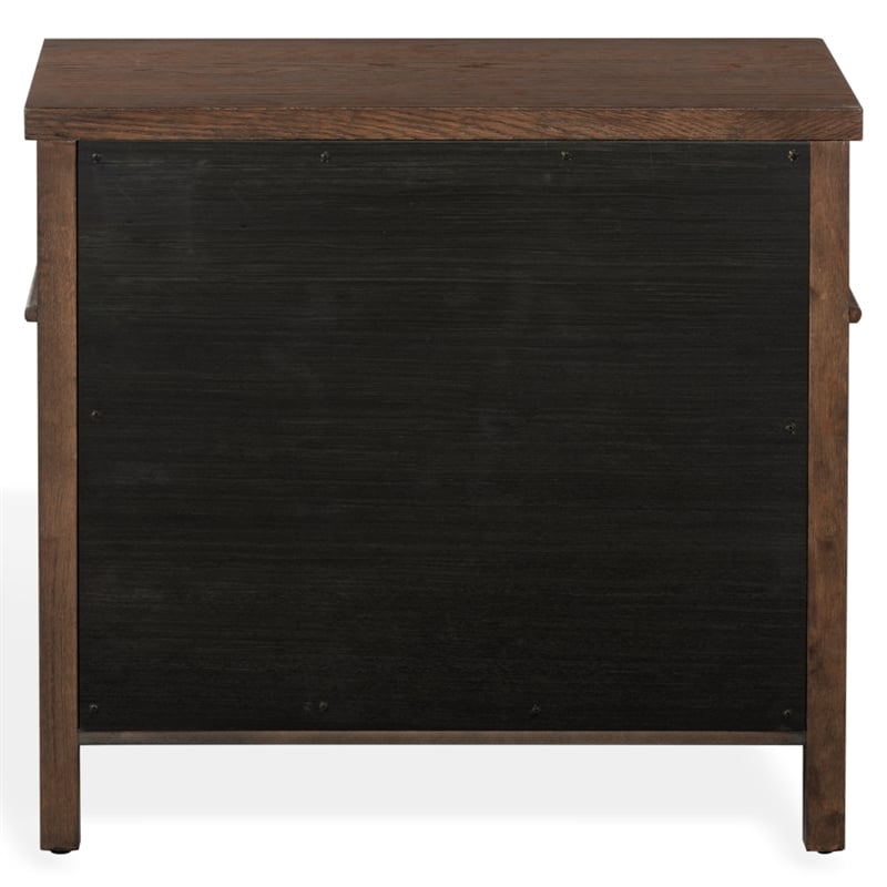 Safavieh Haylie 1 Drawer Wood Nightstand in Dark Walnut