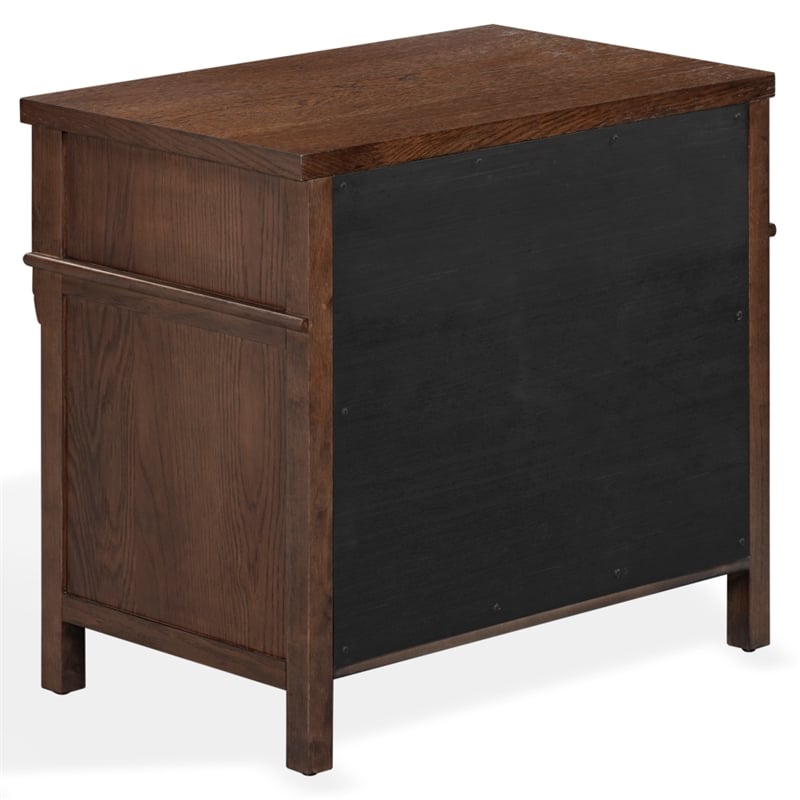 Safavieh Haylie 1 Drawer Wood Nightstand in Dark Walnut
