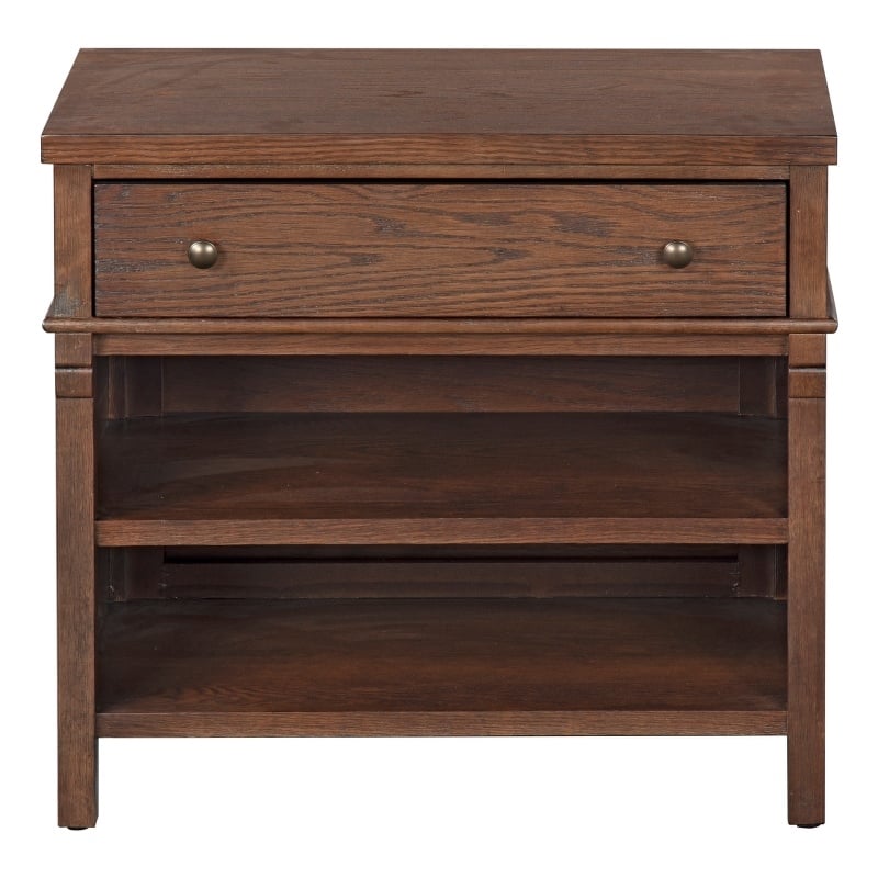 Safavieh Haylie 1 Drawer Wood Nightstand in Dark Walnut