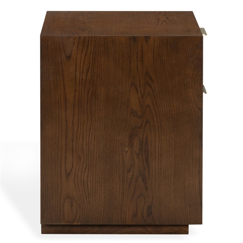 Safavieh Gabribecca 2 Drawer Wood Nightstand in Walnut