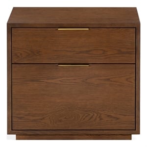 Safavieh Gabribecca 2 Drawer Wood Nightstand in Walnut