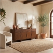 Safavieh Dorothea 3 Drawer Wood Sideboard in Walnut