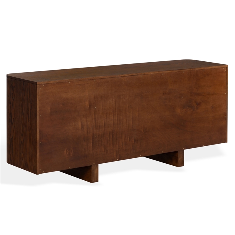 Safavieh Dorothea 3 Drawer Wood Sideboard in Walnut