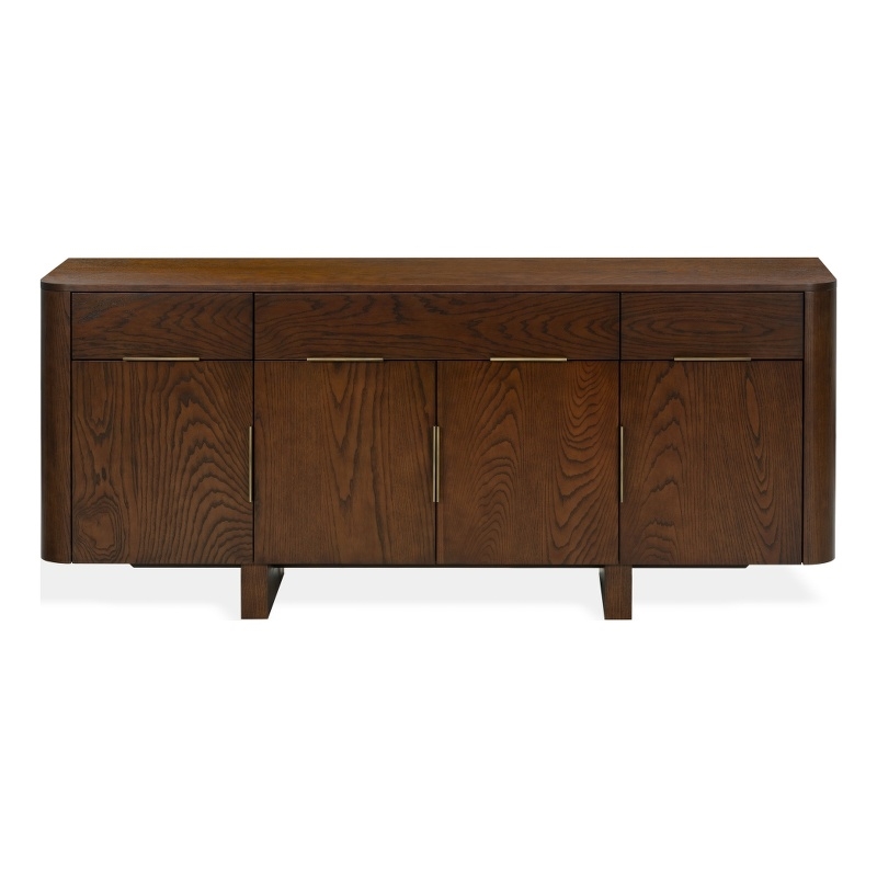 Safavieh Dorothea 3 Drawer Wood Sideboard in Walnut