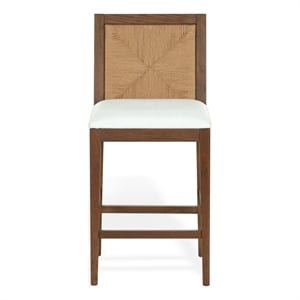 Safavieh Emilio Woven Wood Counter Stool in Walnut / Natural