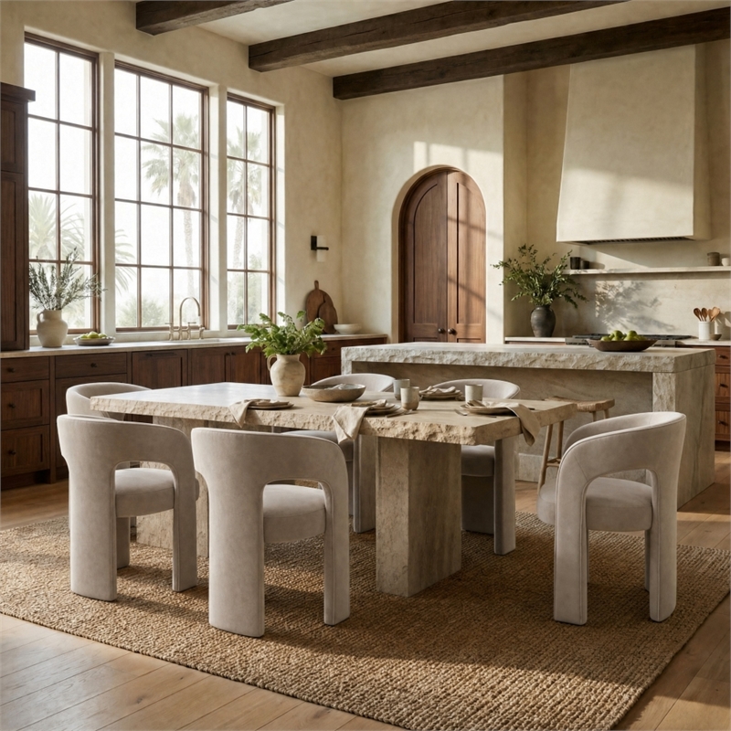 Safavieh Catharia 3 Leg Wood Dining Chair in Light Brown