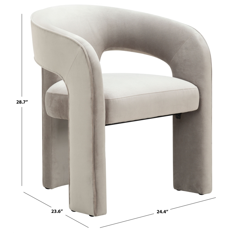 Safavieh Catharia 3 Leg Wood Dining Chair in Light Brown