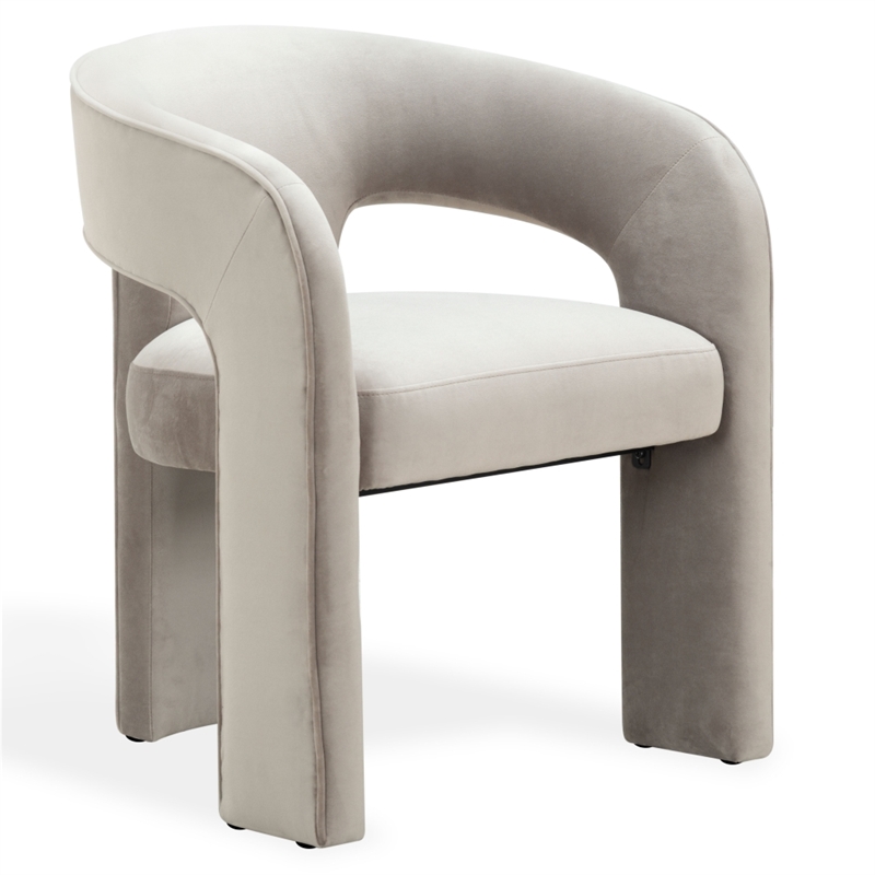 Safavieh Catharia 3 Leg Wood Dining Chair in Light Brown