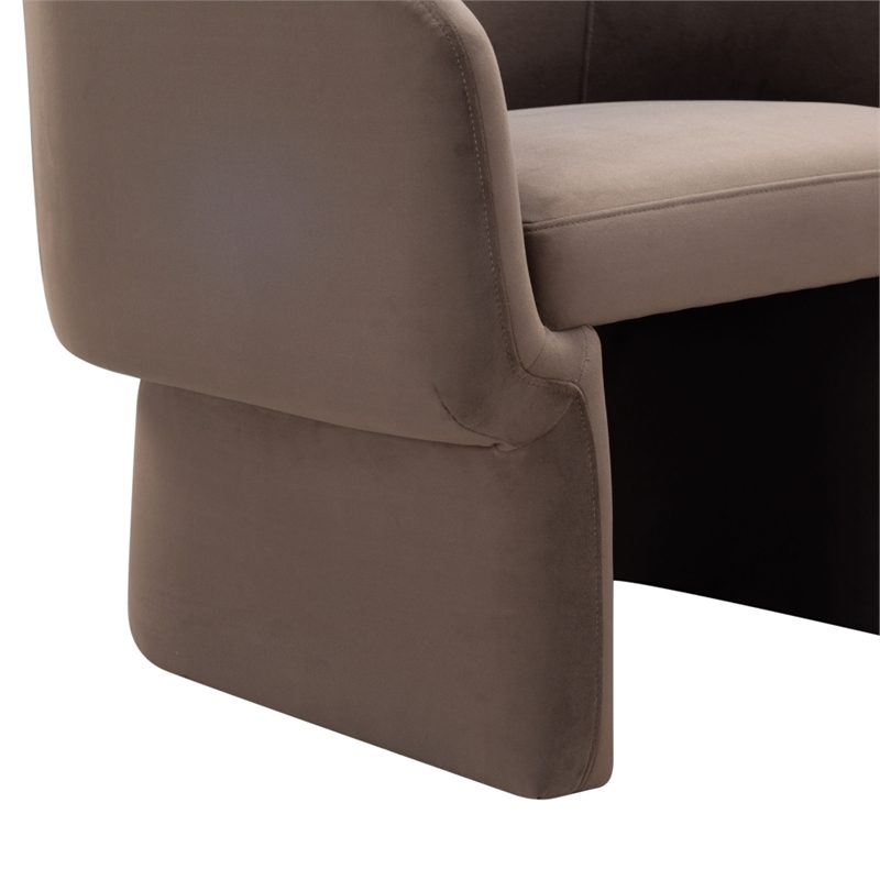 Safavieh Susie Barrel Wood Back Accent Chair in Brown