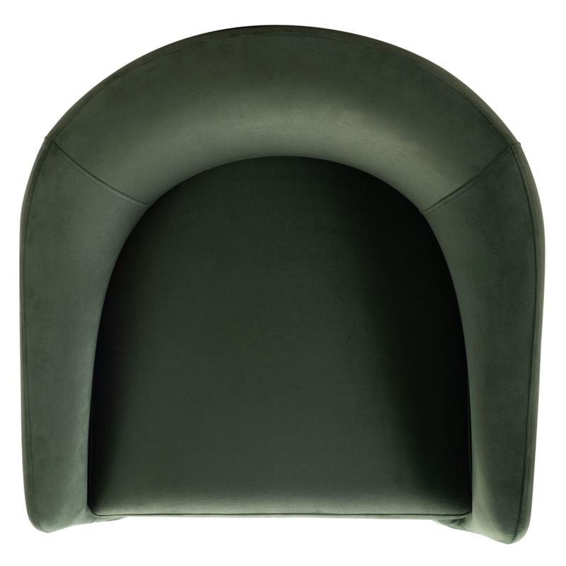 Safavieh Susie Barrel Wood Back Accent Chair in Olive