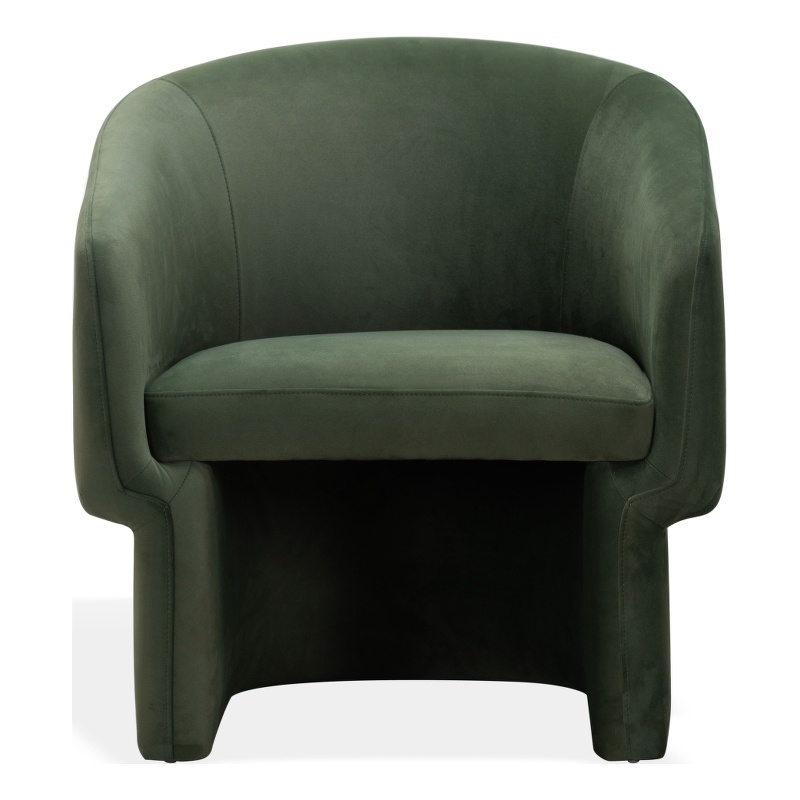 Safavieh Susie Barrel Wood Back Accent Chair in Olive