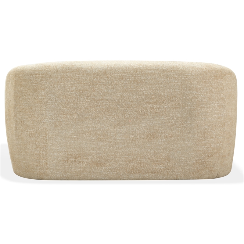 Safavieh Zhao Wood  Curved Loveseat in Light Brown