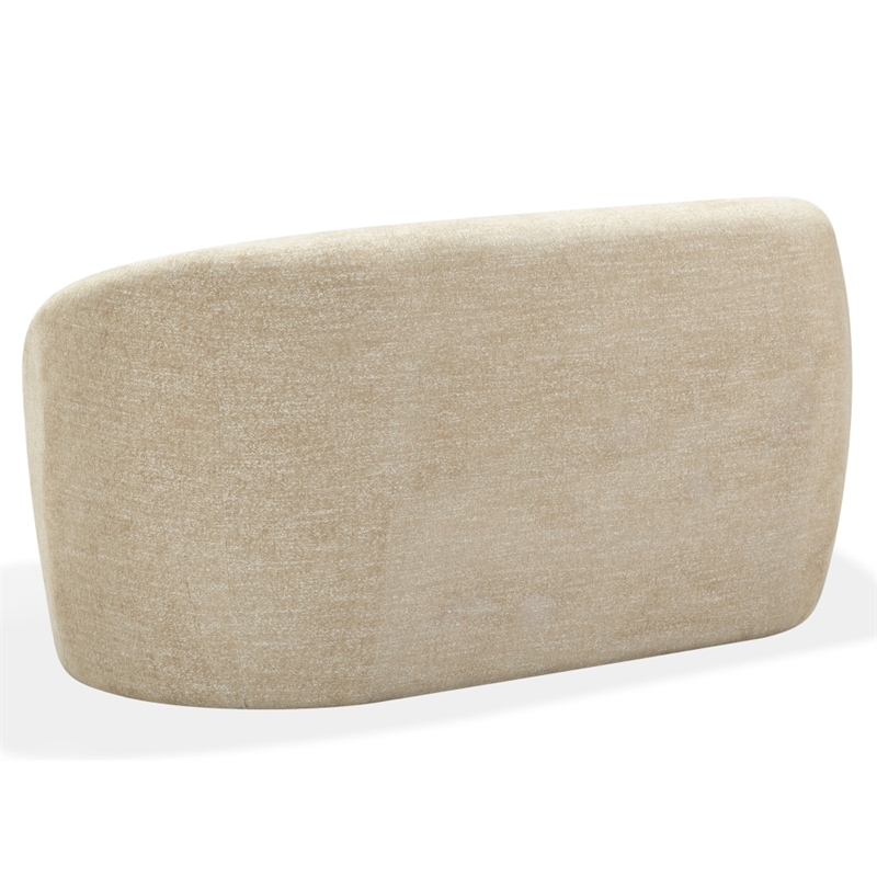 Safavieh Zhao Wood  Curved Loveseat in Light Brown