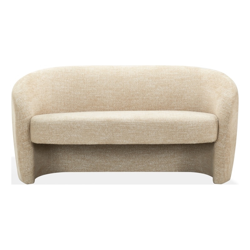 Safavieh Zhao Wood  Curved Loveseat in Light Brown