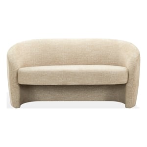 Safavieh Zhao Wood  Curved Loveseat in Light Brown