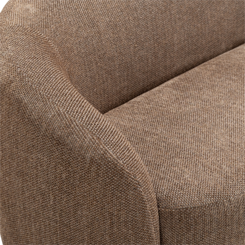 Safavieh Zhao Wood Curved Loveseat in Brown