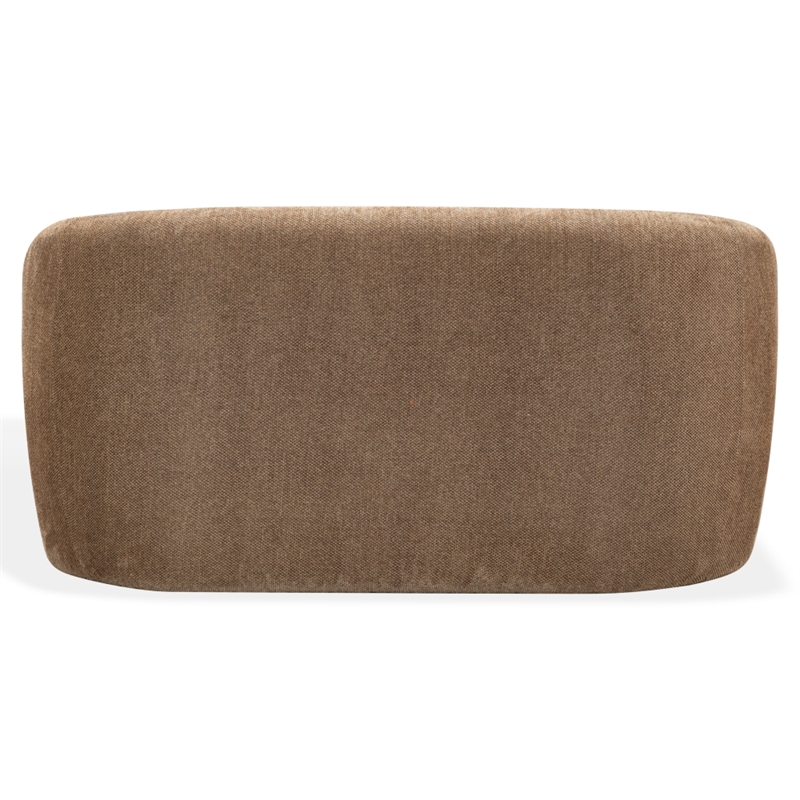 Safavieh Zhao Wood Curved Loveseat in Brown