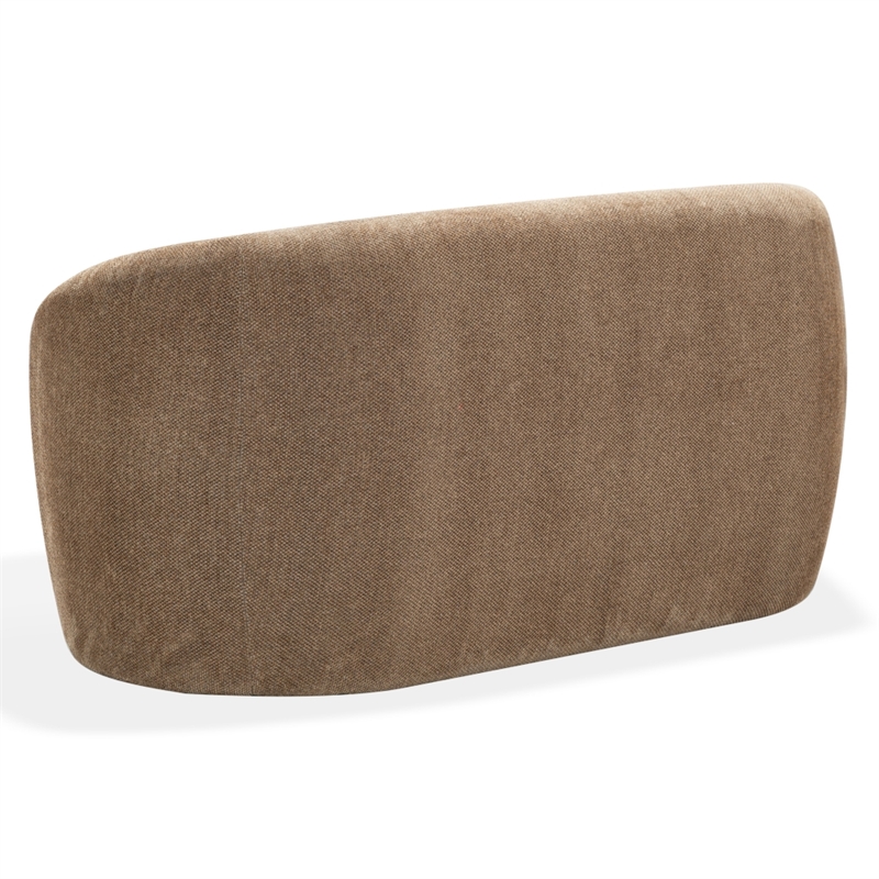Safavieh Zhao Wood Curved Loveseat in Brown