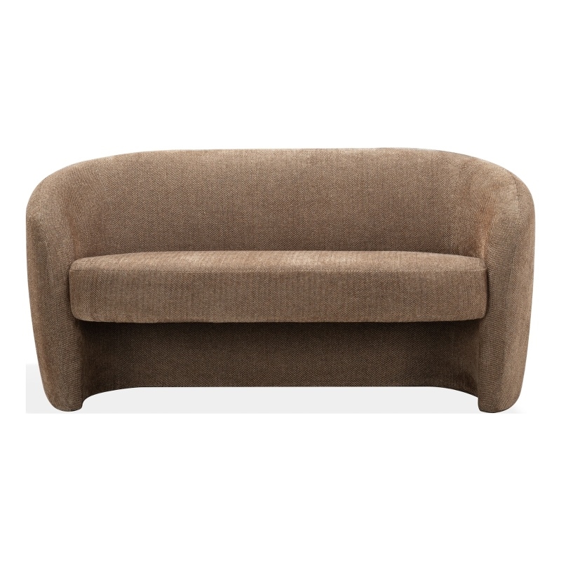 Safavieh Zhao Wood Curved Loveseat in Brown