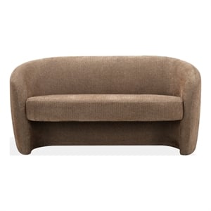 Safavieh Zhao Wood Curved Loveseat in Brown