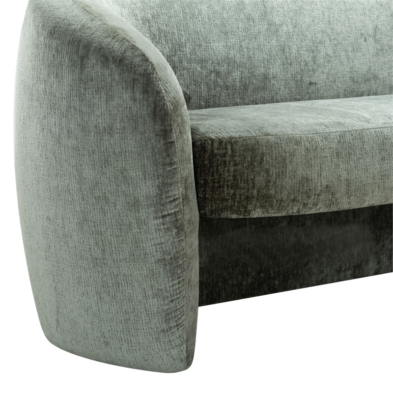 Safavieh Zhao Wood Curved Loveseat in Green