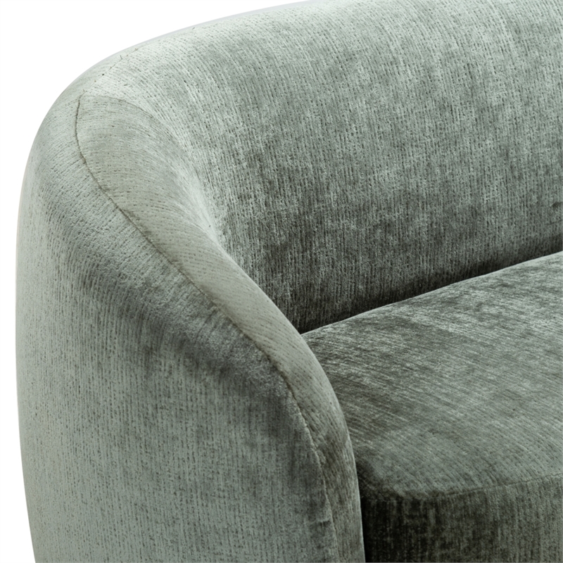 Safavieh Zhao Wood Curved Loveseat in Green