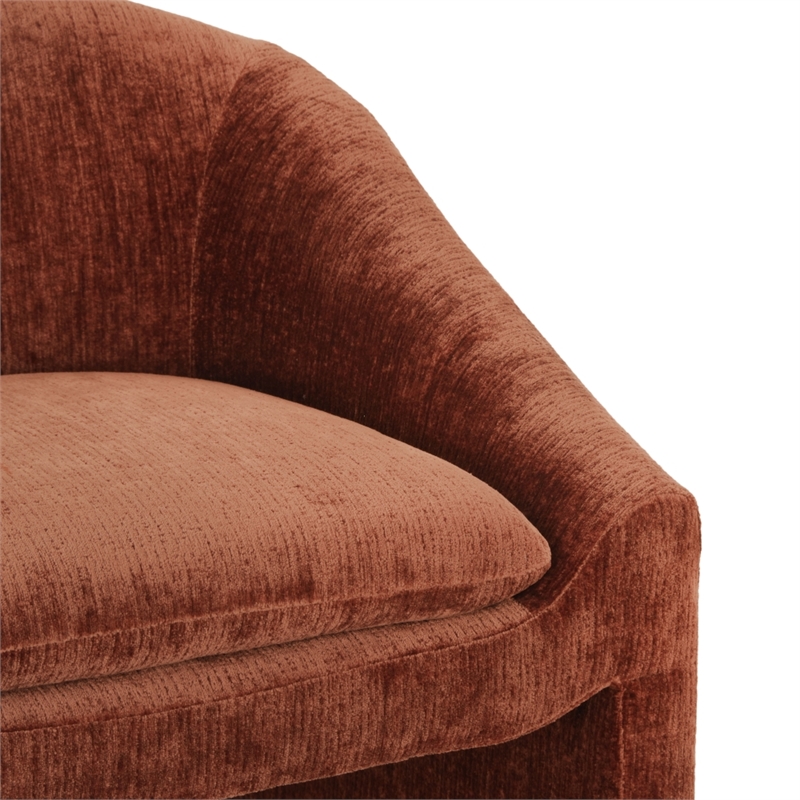 Safavieh Kagan Chenille and Wood Counter Stool in Camel