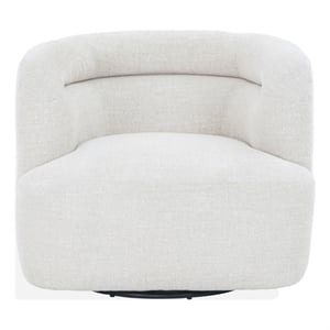 Safavieh Joangela Chenille and Wood Swivel Chair in Taupe