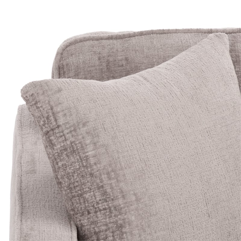 Safavieh Taylyn Chenille and Wood 3 Seat Sofa in Light Brown